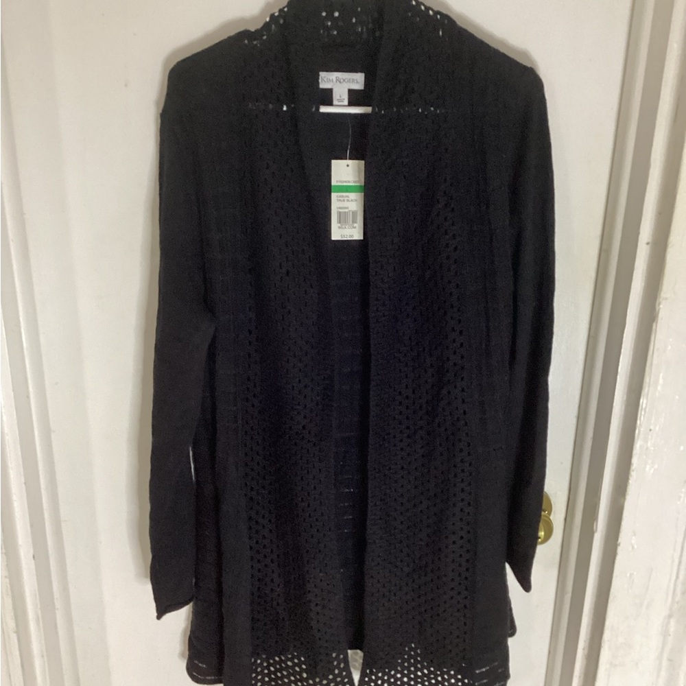Kim Rogers NWT Fashion Open Front Cardigan Size Large